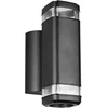 Image de LED Tuinverlichting - Trio Lighting - Wandlamp Buitenlamp - 2 Lichtpunten tot 10 Watt - GU10-fitting - Lichtpunt Boven en Onder - IP44 - Mat Zwart - Gegoten Aluminium