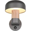 Image de TRIO FRASER - Wandlamp - Hout element - excl. 1x E27 4,9 W - Bewegingssensor - Wandmontage - Buitenverlichting - IP54