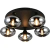 Image de REALITY DIVINA - Plafondlamp - Rookkleur - excl. 5x E14 4 W - Plafondbevestiging