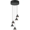 Image de TRIO ROMEO - Hanglamp - Zwart mat - incl. 5x SMD 7 W - Plafondbevestiging - Traploos in hoogte verstelbaar - DIP - Schakelaar - Niet dimbaar