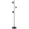 Image de TRIO ROMEO - Vloerlamp - Zwart mat - incl. 3x SMD 5 W - Voetschakelaar - Geintegreerde dimmer - Instelbare lichtkleur - Geheugenfunctie