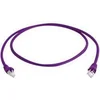 Image de Telegärtner 100008035 RJ45 Netwerkkabel, patchkabel CAT 6A S/FTP 0.25 m Violet UL gecertificeerd, Vlambestendig, Snagle
