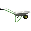 Image de Metalen kruiwagen zilver/groen