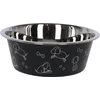 Image de Kerbl Voederbak RVS zwart met motief 1800ML