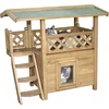 Image de Kerbl Kattenhuis Lodge - 77x50x73cm - Kattenhuis met 2 verdiepingen