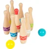 Image de Small Foot - Houten Kegelspel met Zigzag Patroon, 11dlg.