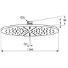 Image de Kludi A-Qa - Hoofddouche 300, 1 jet, zwart mat/chroom 6433087-00