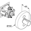 Image de Kludi Push - Thermostatische inbouw douchekraan, 2 uitgangen, chroom 389120538
