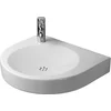 Image de Duravit Architec wastafel H70 zonder overloop voor inbouw sifon 57.5x52cm met doortikbaar kraangat links wit