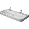 Image de Duravit Happy D.2 - Dubbele wastafel 120x51 cm, met overloop, 2 kraangaten, wit 2318120024