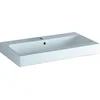 Image de Geberit Icon wastafel 75x48.5x15.5cm 1 wasbak 1 kraangat Midden met overloopgat vuilafstotend Keramiek Wit glans