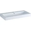 Image de Geberit Icon wastafel 90x48.5x16cm 1 wasbak 1 kraangat Midden met overloopgat Keramiek Wit glans