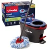 Image de Vileda H2Pro Spin Mop-systeem, Complete set met spinmop en emmer met pedaalpers, Twee gescheiden waterreservoirs, Schoon water bij elke spoeling