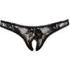Image de Cottelli Collection   Erotische String met Open Spleet voor Direct Toegang Kanten Afwerking ook voor Normaal Gebruik   Maat XL   Zwart