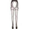 Image de Cottelli Collection   Hold Up Kousen met Open Kruis voor Gemakkelijk Toegang -Maat L/XL - Zwart
