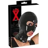 Image de Late X   Latex Hoofdmasker Glanzend met Openingen en Anatomische Pasvorm -  Zwart