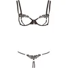Image de Cottelli Collection    Beha Set met String Minimalistische Uitstraling voor Erotische Belangstelling   Maat S - Zwart