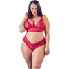 Image de Cottelli Plus Size    Lingerie Set met Open String voor Uitstraling vol Passie   Maat 3XL   Rood