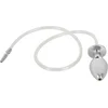 Image de You2toys   Piss to Ass Penis Plug met Buis naar Holle Buttplug RVS   Zilver