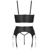 Image de Cottelli Collection   Top Set Met Glitservaring   Zwart