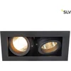 Image de Inbouw spot Kardan 230 Volt 2 spots GU10 zwart