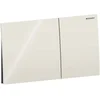 Image de Geberit Sigma70 bedieningsplaat - 2-toets spoeling - rechthoekige knoppen - glas - zand grijs (beige)