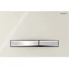 Image de Geberit Sigma50 bedieningsplaat - 2-toets spoeling - rechthoekige knoppen - chroom/zandgrijs