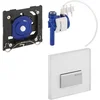 Image de Geberit Sigma 50 urinoir stuursysteem pneumatisch met handbediening 13x13cm met bedieningsplaat alpien wit
