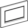Image de Geberit Sigma30 bedieningplaat met frontbediening voor toilet 24.6x16.4cm glans verchroomd / mat verchroomd / glans verchroomd