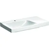 Image de Geberit Xeno2 wastafel 90x48x14cm met kraangat zonder overloop afleg rechts KeraTect wit