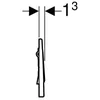 Image de Geberit urinoir bedieningsset pneumatisch model mambo - rvs