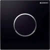 Image de Geberit type 10 urinioir bedieningsplaat - 230V- ronde knop - zwart/glans chroom