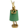 Image de Kare Design - Tafellamp - Dierenlamp Konijn - goud/groen