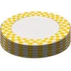 Image de Borden Harlequin Ø27cm geel (6/set) Kare Design