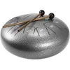 Image de Dimavery TD-12 Handpan met stokken- 30cm - Zilver- Healing Steel Tongue Drum - Hand Klankschaal - Hang Drum