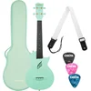 Image de Cascha HH 2286 Groene Carbon Fiber concert ukulele met softcase