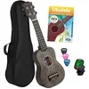 Image de Cascha HH 3969 sopraan ukelele set zwart (4-talig)