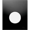 Image de Urinoir Bedieningsplaat TECE Loop Glas Zwart 10,4x12,4 cm (met witte toets)