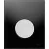 Image de Urinoir Bedieningsplaat TECE Loop Glas Zwart 10,4x12,4 cm (met mat chromen toets)