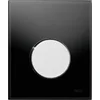 Image de Urinoir Bedieningsplaat TECE Loop Glas Zwart 10,4x12,4 cm (met glanzend chromen toets)