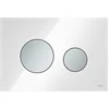 Image de Tece Loop bedieningsplaat voor duospoeltechniek glas wit toetsen mat chroom