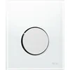 Image de Urinoir Bedieningsplaat TECE Loop Glas Wit 10,4x12,4 cm (met glanzend chromen toets)