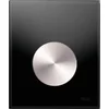 Image de Urinoir Bedieningsplaat TECE Loop Glas Zwart 10,4x12,4 cm (met RVS geborstelde toets)