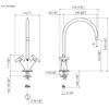 Image de Keukenkraan Dornbracht Tara 1-gats sprong 23.5cm chroom 2281589200