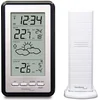 Image de Technoline WS 9130 - Weerstation - Tafel of Wandstation - Binnen en buiten temperatuur - Radiogestuurde tijdsaanduiding - Alarm - Snooze - Zilverkleurig - Zwart