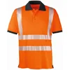 Image de 4PROTECT Warnschutz-Polo-Shirt Orlando Leuchtorange/Grau-S