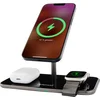 Image de (Intenso) 3-in-1 Magnetisch draadloos QI laadstation MB13 - MagSafe compatible - 15W - QI - Alumium - zwart