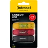 Image de Intenso Rainbow Line USB-stick Retail 8 GB Zwart, Rood, Geel 3502463 USB-A 2.0