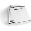 Image de Zack Atore toiletrolhouder met klep 12.4x12.4x5.4cm RVS Chroom Glans