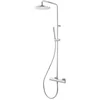 Image de Douchekolom BWS Living Spa Met Opbouw Thermostaat 20 cm Met Handdouche Chroom